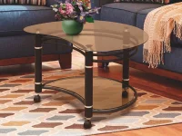 Журнальный стеклянный стол-19