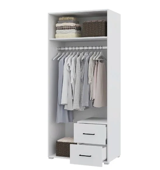 Шкаф Victor (Виктор) 2-х створчатый/2 ящика белый/бетон