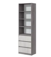 Стеллаж Соната дуб крафт серый/дуб крафт белый