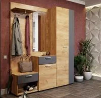 Модульная прихожая Сафари дуб крафт золотой/графит