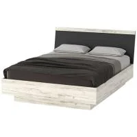 Кровать с подъемным механизмом Соната КРС-1600 дуб крафт белый/антрацит