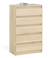 Узкий комод пять ящиков МК 700.5 дуб сонома