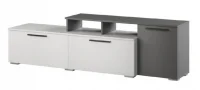 Тумба ТВ малая Альберо белый/графит серый