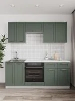 Кухонный гарнитур Квадро 2м оливково-зеленый