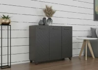 Комод Стокгольм венге/черный матовый