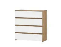 Комод 4 ящика Некст-1 дуб золотой/белый