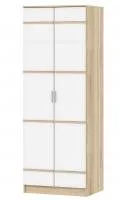 Шкаф 2-х створчатый Сакура дуб сонома/белый глянец