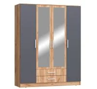 Шкаф 4-х створчатый Мартина дуб крафт/графит