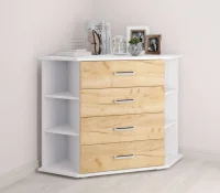 Комод Катрин-7 белый/дуб крафт золотой