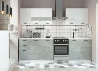 Кухня Дуся 2.0 белый/цемент