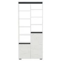 Стеллаж Гретта 2С дуб крафт белый/антрацит