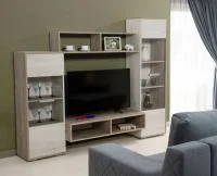 Стенка Александра-2 дуб крафт серый/дуб крафт белый