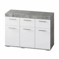 Комод Инстайл КМ-03 бетон/белый