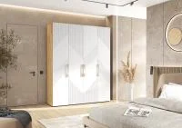 Шкаф 4-х створчатый Ирис 1800 браш вайт/дуб крафт