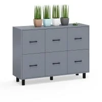 Комод 6 ящиков 127-1204 графит