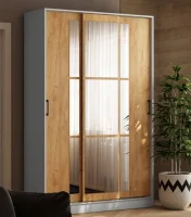 Шкаф-купе Стиль-2 1400 белый/дуб крафт золотой