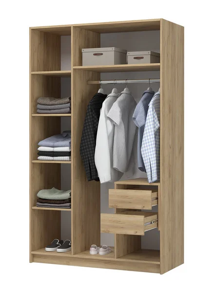 Шкаф 3-х створчатый Лион ШК-02 дуб крафт/графит серый