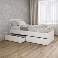 Кровать односпальная Мори с ящиками КРМЯ 900.1 белый