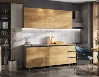 Кухня Челси 2,0 графит/дуб крафт