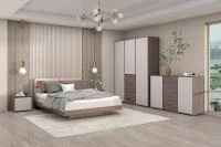 Модульная спальня Ника шимо темный/кашемир