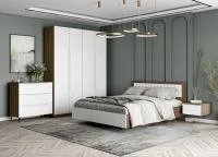 Спальный гарнитур Роза орех франклин/белый софт тренто