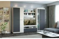 Модульная гостиная Соната дуб крафт белый/антрацит