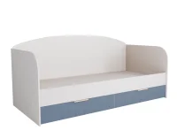 Кровать Лавис ДКД 2000.1 белый/лазурь софт