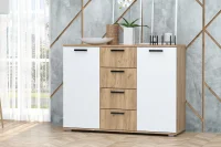 Комод №10 дуб крафт золотой/белый