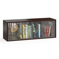 Полка книжная со стеклом КН 01 венге