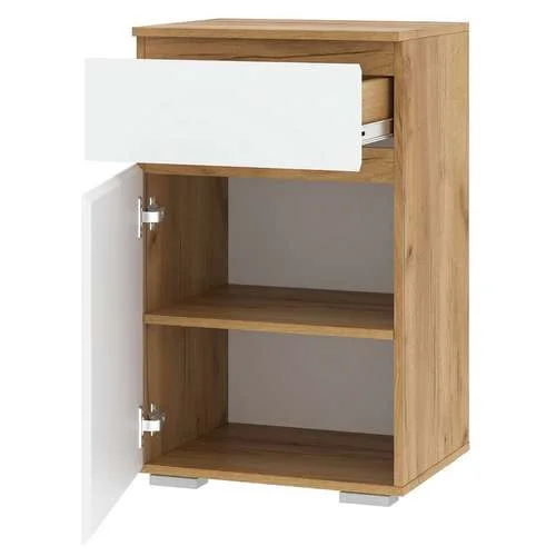 Тумба Гретта 1С1Я дуб крафт золотой/белый