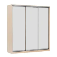 Шкаф-купе трехдверный Мираж 17 зеркальный дуб млечный