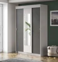 Шкаф-купе Бассо серый/антрацит