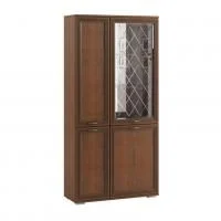 Шкаф с полками и витриной Ливорно ЛШ-6 орех донской