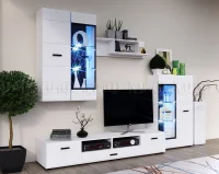 Гостиная Нэнси NEW Вариант №1 белый/белый глянец