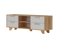 Тумба ТВ Ньерд 1500.4 дуб вотан/белый софт