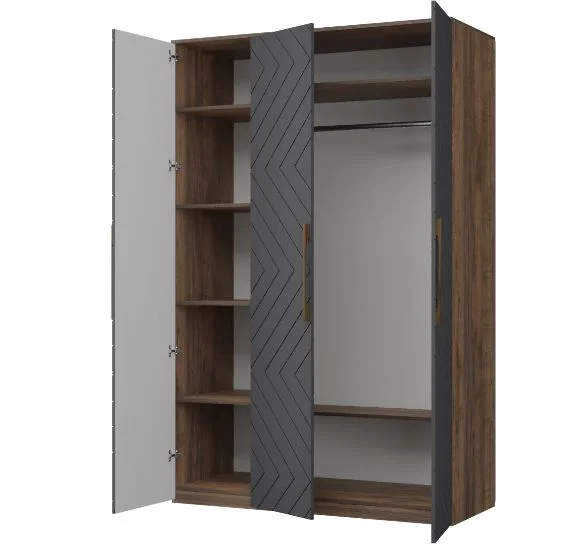 Шкаф 3-х створчатый Копенгаген дуб самдал/серый графит