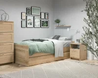 Кровать раздвижная с ящиками Сириус 90х200 дуб сонома
