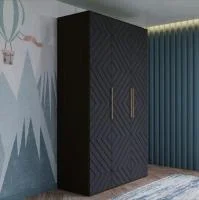 Шкаф 3-х створчатый Копенгаген венге/черный матовый