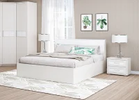 Кровать 1,6 Кэт-4 арт.001-М1 бодега/caiman белый