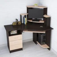 Стол компьютерный Грета-7 венге/дуб молочный