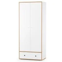 Шкаф для одежды Вуди 13.138 белый премиум/дуб крафт золотой
