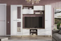 Гостиная МГС-3 дуб сонома/белый