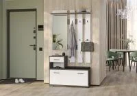 Модульная прихожая Лира графит/белый