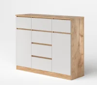 Комод Охта Лайт 1200.4 дуб вотан/белый