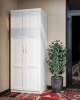 Шкаф Пегас 2 двери сборные белый