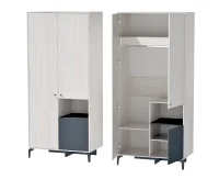 Шкаф Лион Шк-1 ясень анкор светлый/графит