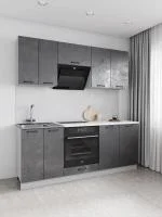 Кухонный гарнитур Лофт 2м бетон темный