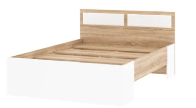 Кровать Беатрис дуб сонома/белый глянец 140х200