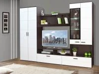 Гостиная Орион венге/белый софт