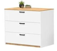 Комод Фокус №9 дуб бунратти/белый